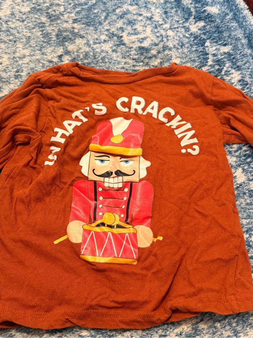 Rust Orange Kids Nutcracker Graphic Tee
